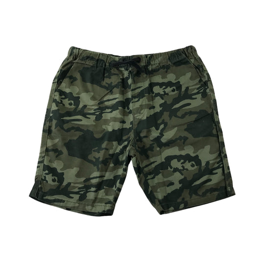 Next Shorts Age 11 Green Army Camo Pull Up Cotton