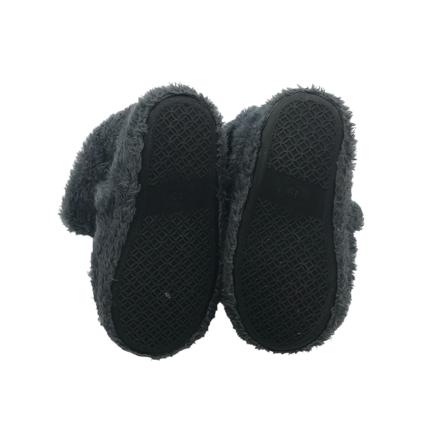 Grey Bear Face Slippers Shoe Size 10 jr