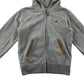 Hush Puppies hoodie 6 years light grey full zipper with embroidered dog