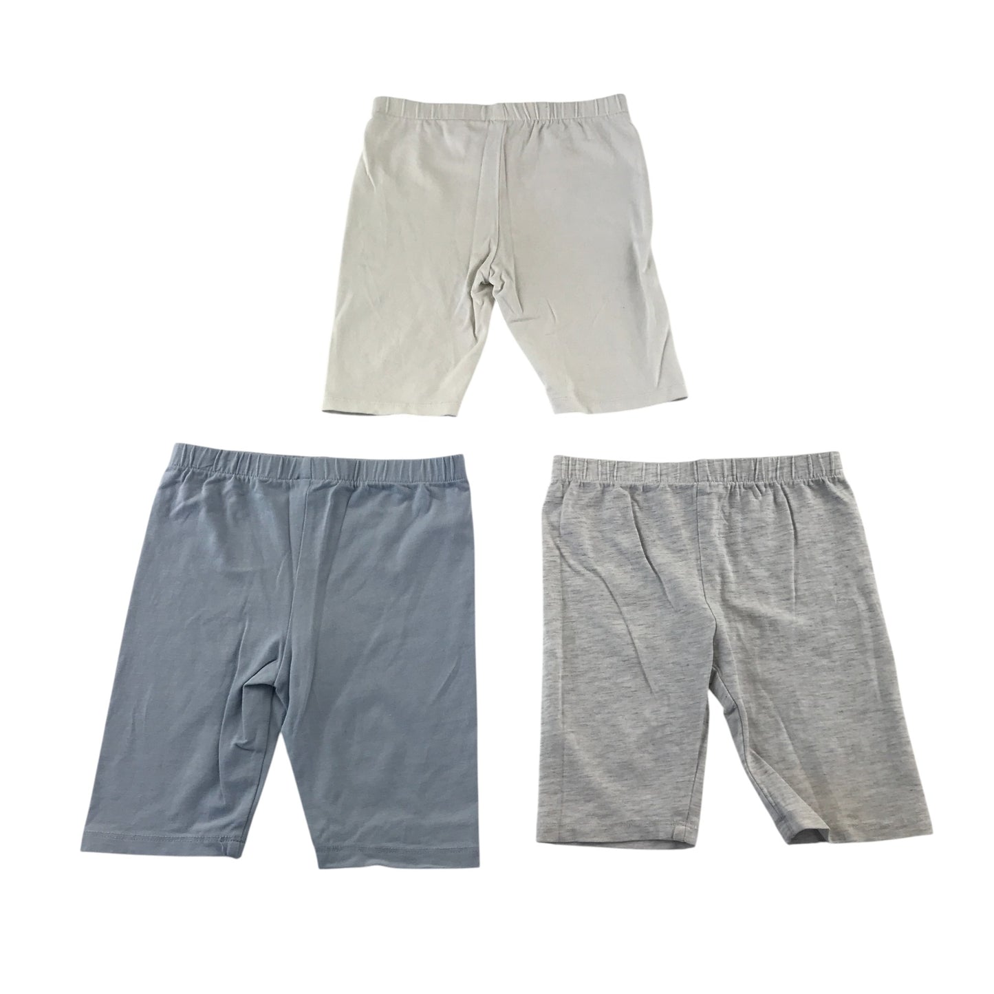 Tu leggings 5-6 years white blue and grey plain cropped bundle