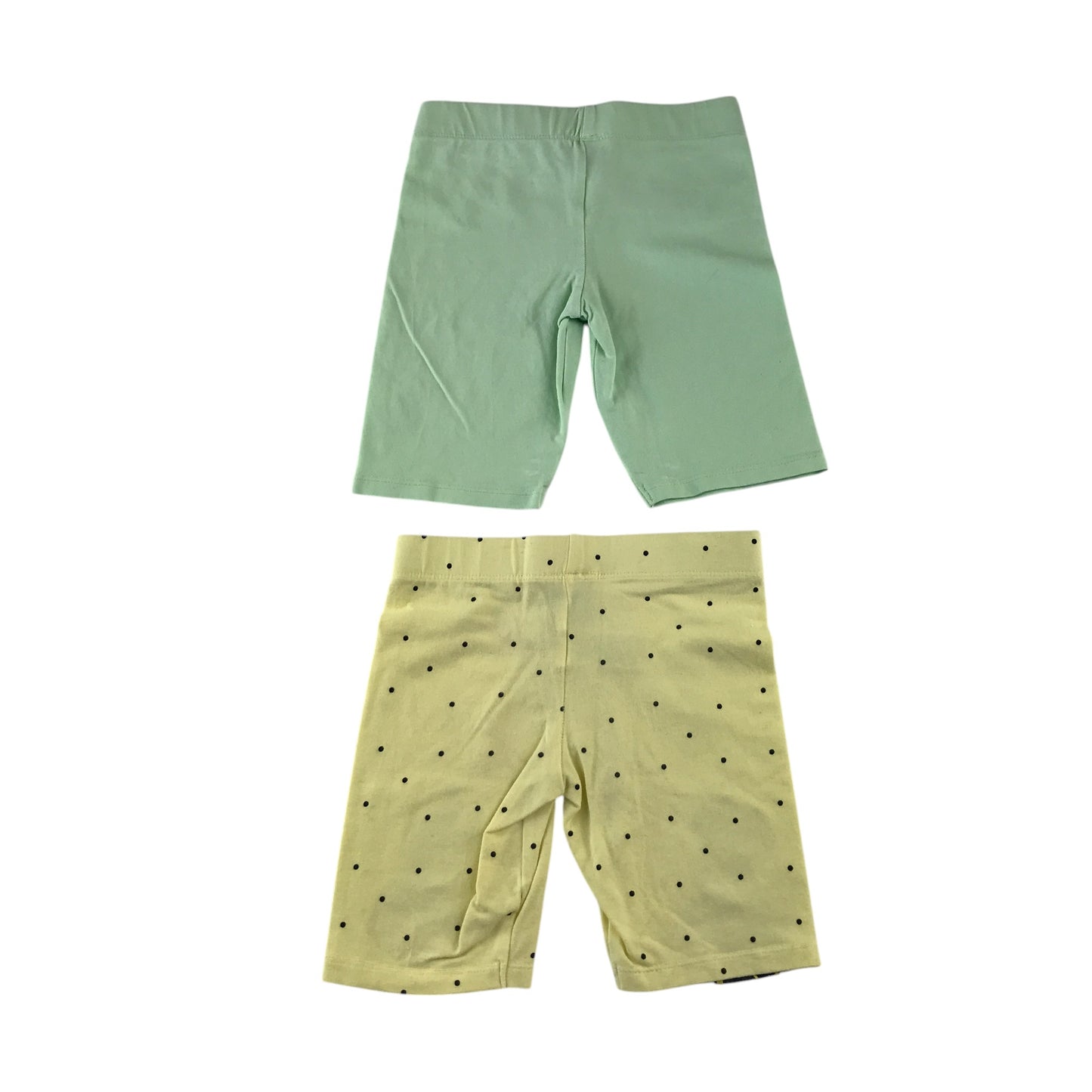 Primark leggings 6-7 years yellow and green Mickey and friends graphic prints cropped bundle