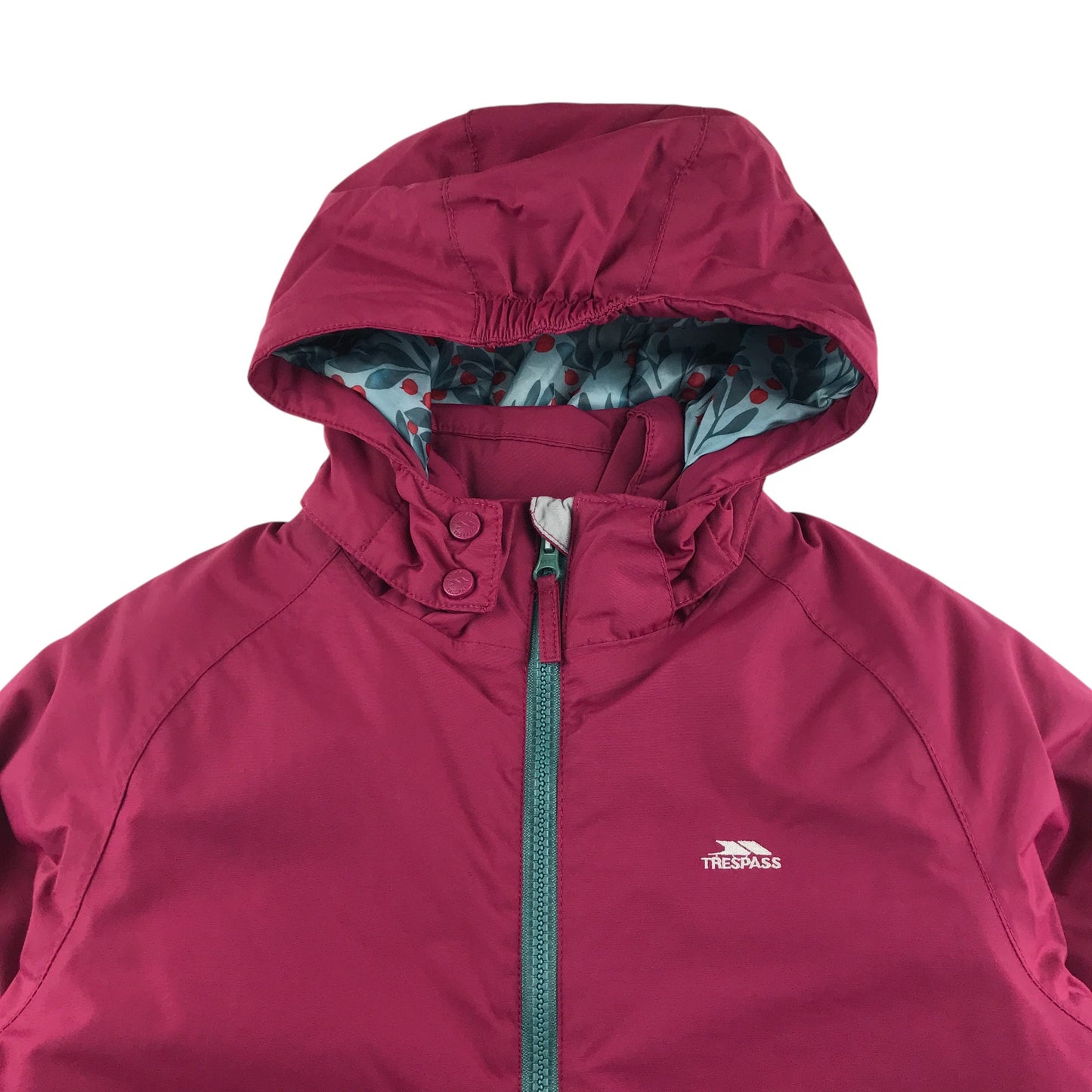 Trespass jacket 7-8 years pink warm floral lining waterproof