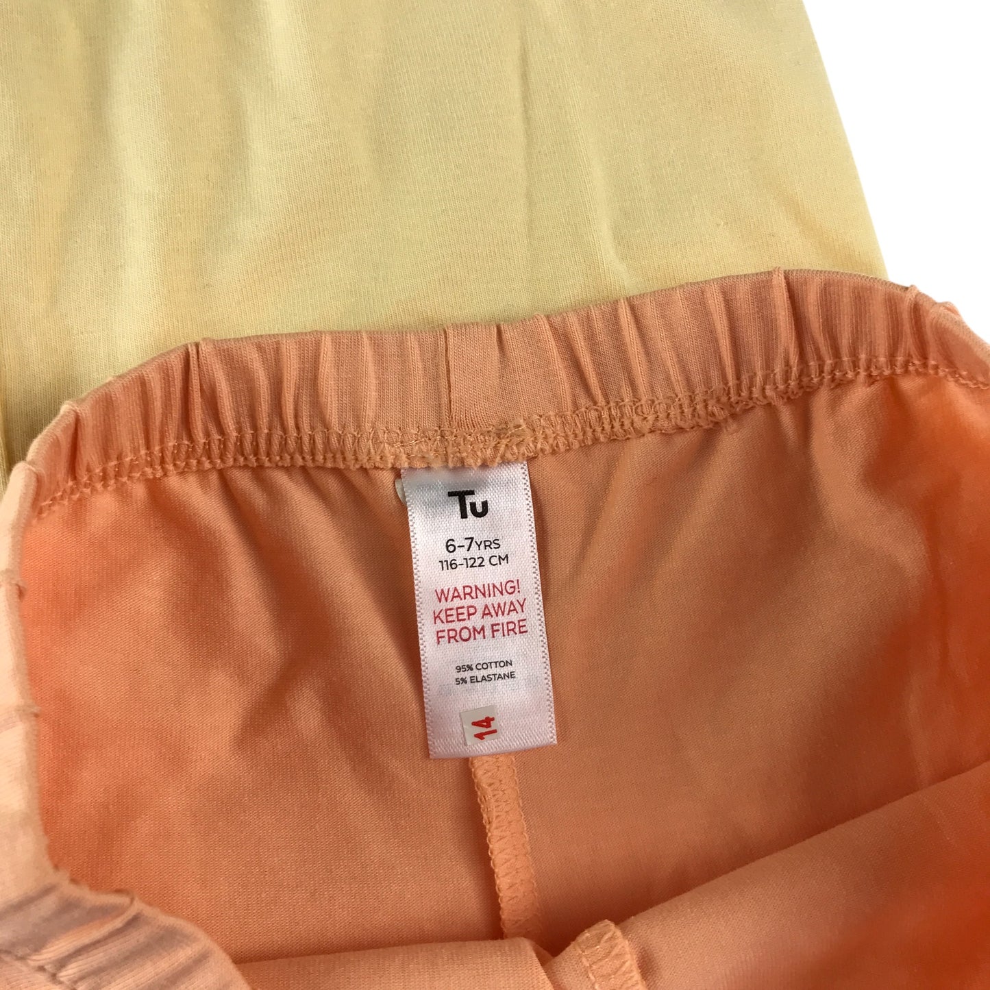 Tu leggings 6-7 years yellow and orange plain cropped bundle