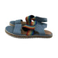 Tu sandals shoe size 2 blue straps with glittery rainbow detail strap