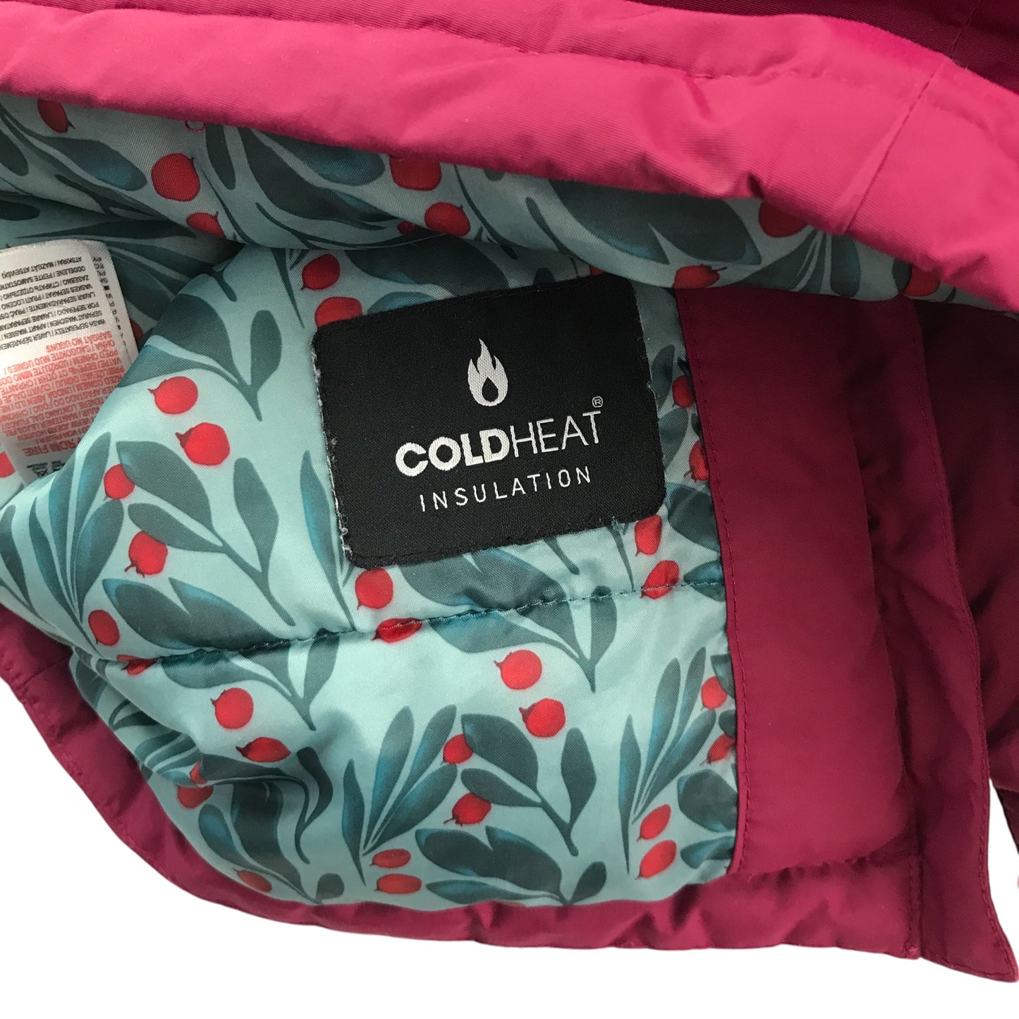 Trespass jacket 7-8 years pink warm floral lining waterproof