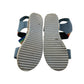 Tu sandals shoe size 2 blue straps with glittery rainbow detail strap