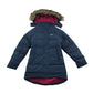 Trespass jacket 7-8 years navy with pink warm fleece lining parka waterproof