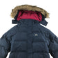 Trespass jacket 7-8 years navy with pink warm fleece lining parka waterproof