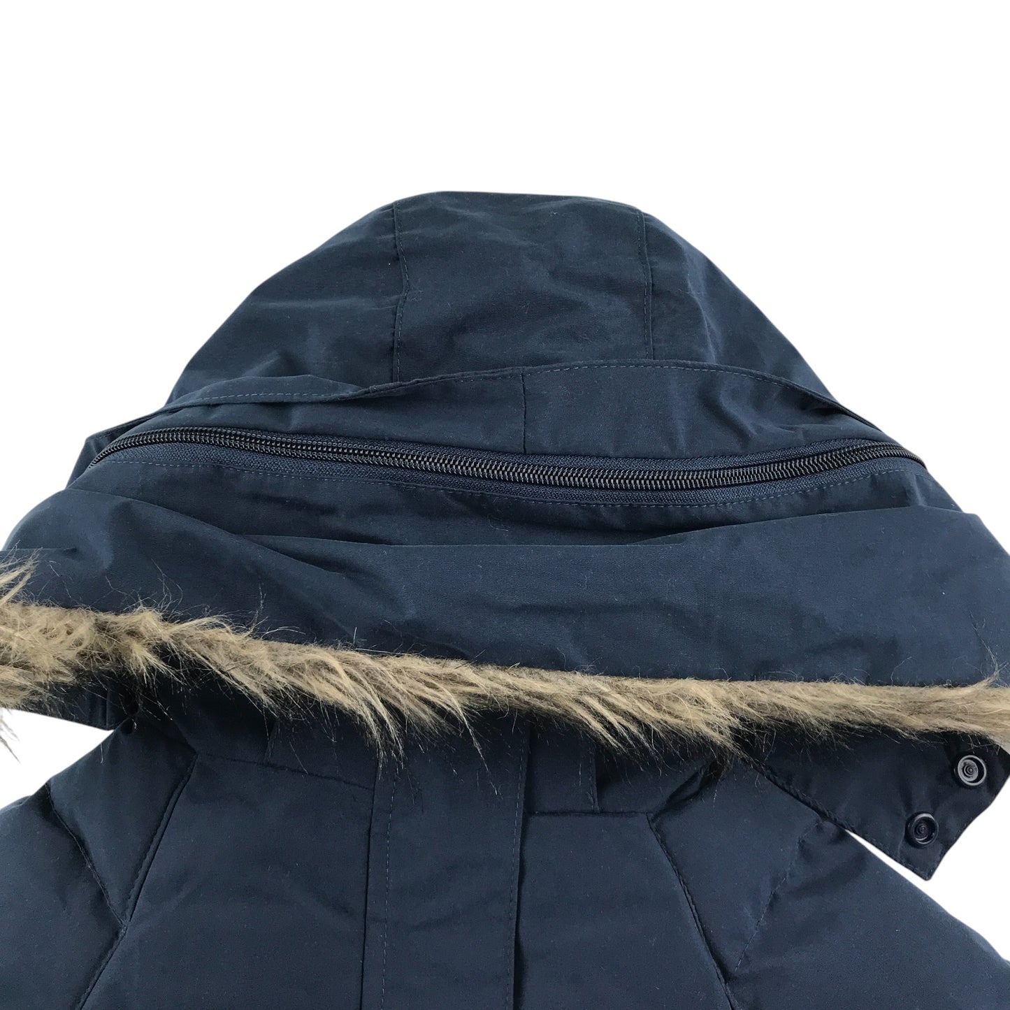 Trespass jacket 7-8 years navy with pink warm fleece lining parka waterproof