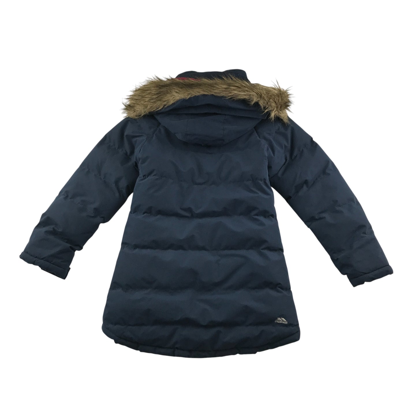 Trespass jacket 7-8 years navy with pink warm fleece lining parka waterproof