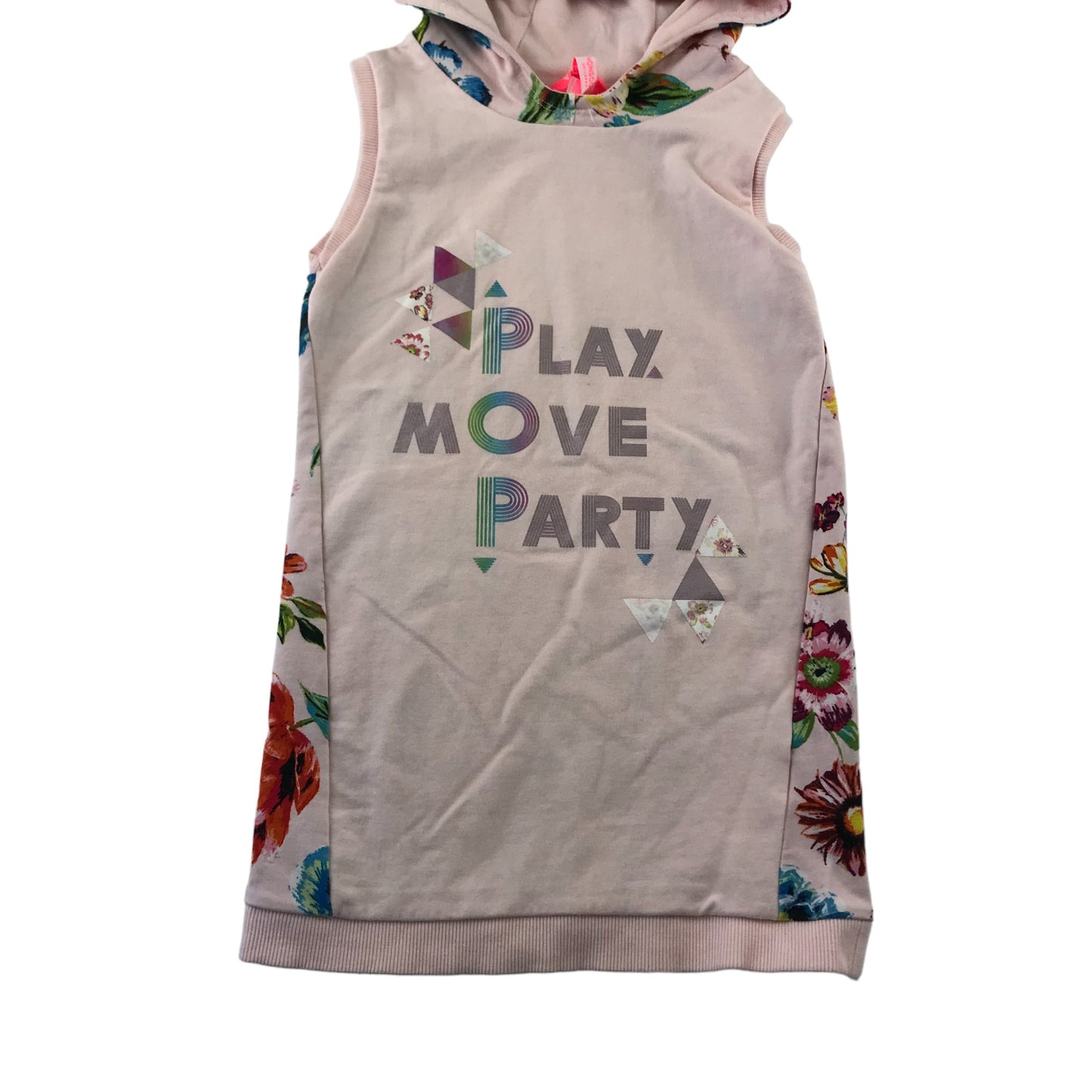 Monsoon hoodie 5-6 years light pink Play move Party sleeveless long sporty top