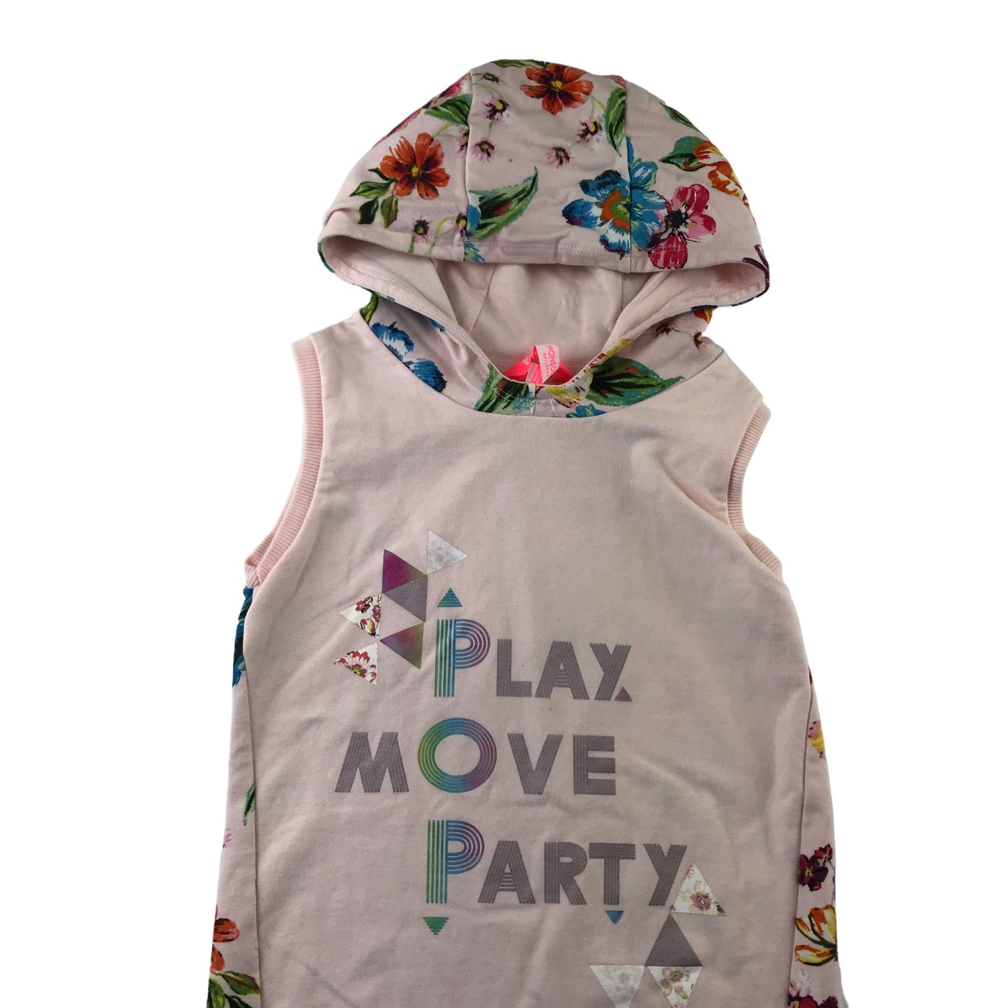 Monsoon hoodie 5-6 years light pink Play move Party sleeveless long sporty top