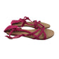 Very sandals shoe size 12 junior pink straps twisted design