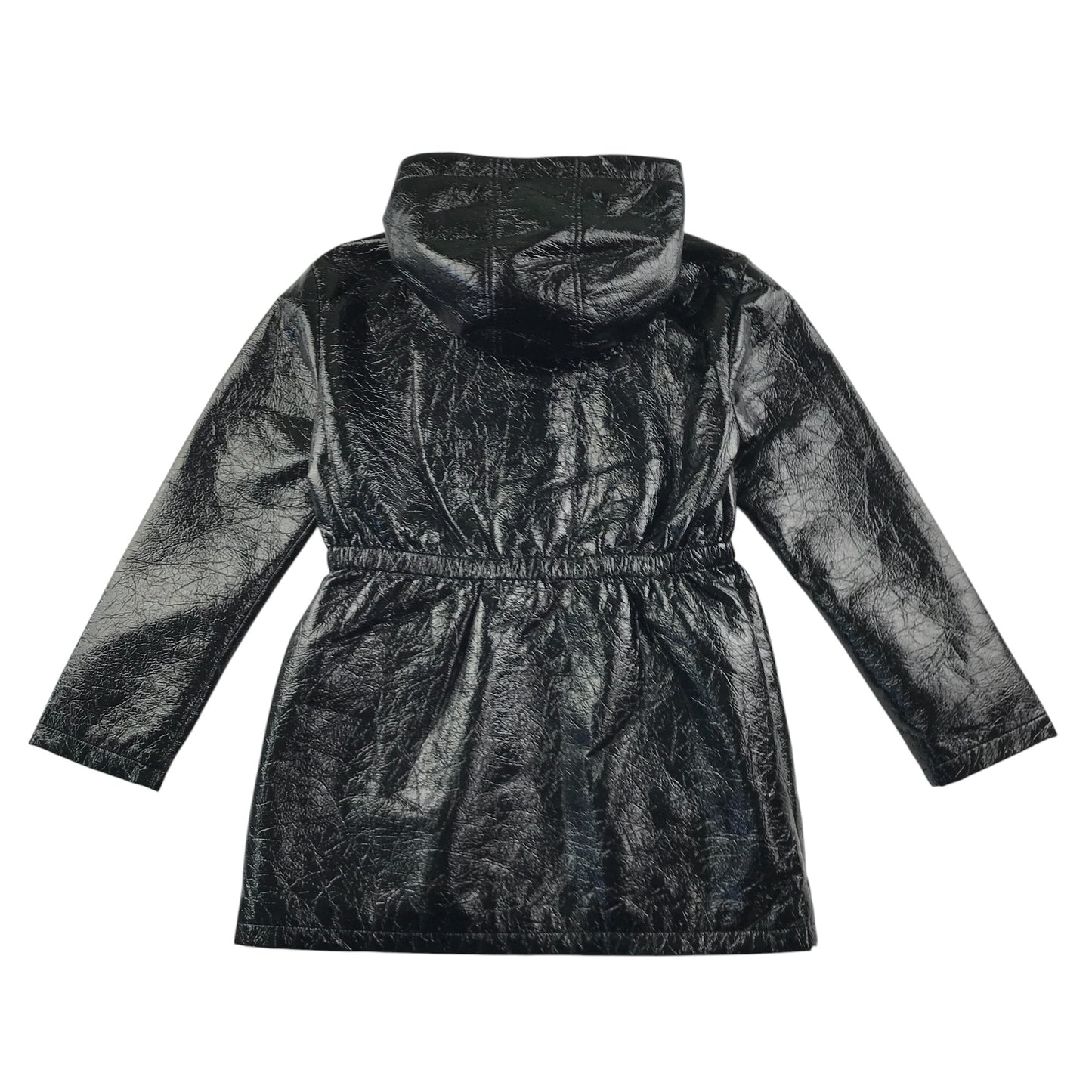 River Island Raincoat 11-12 years black shinny warm lining
