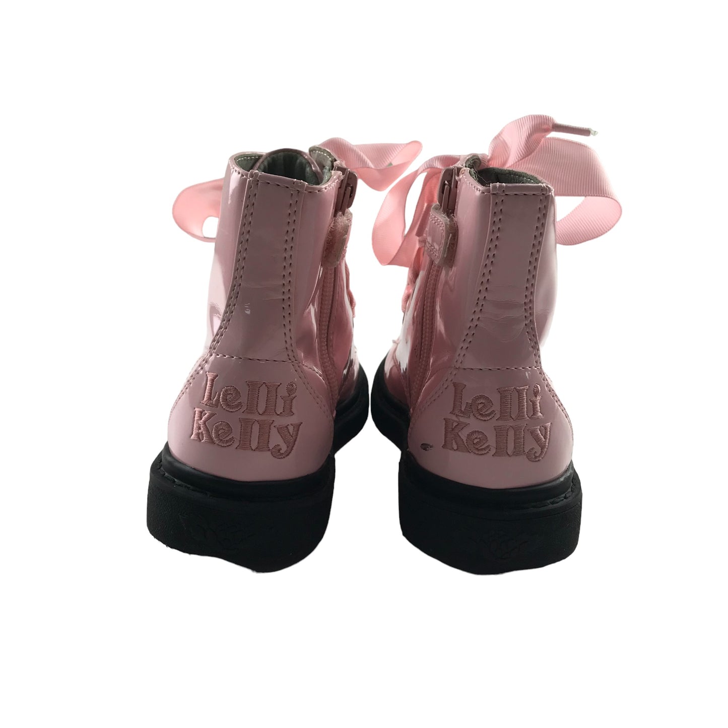 Lelli Kelly boots shoe size 10 junior light pink ankle boots with fluffy unicorn trinkets