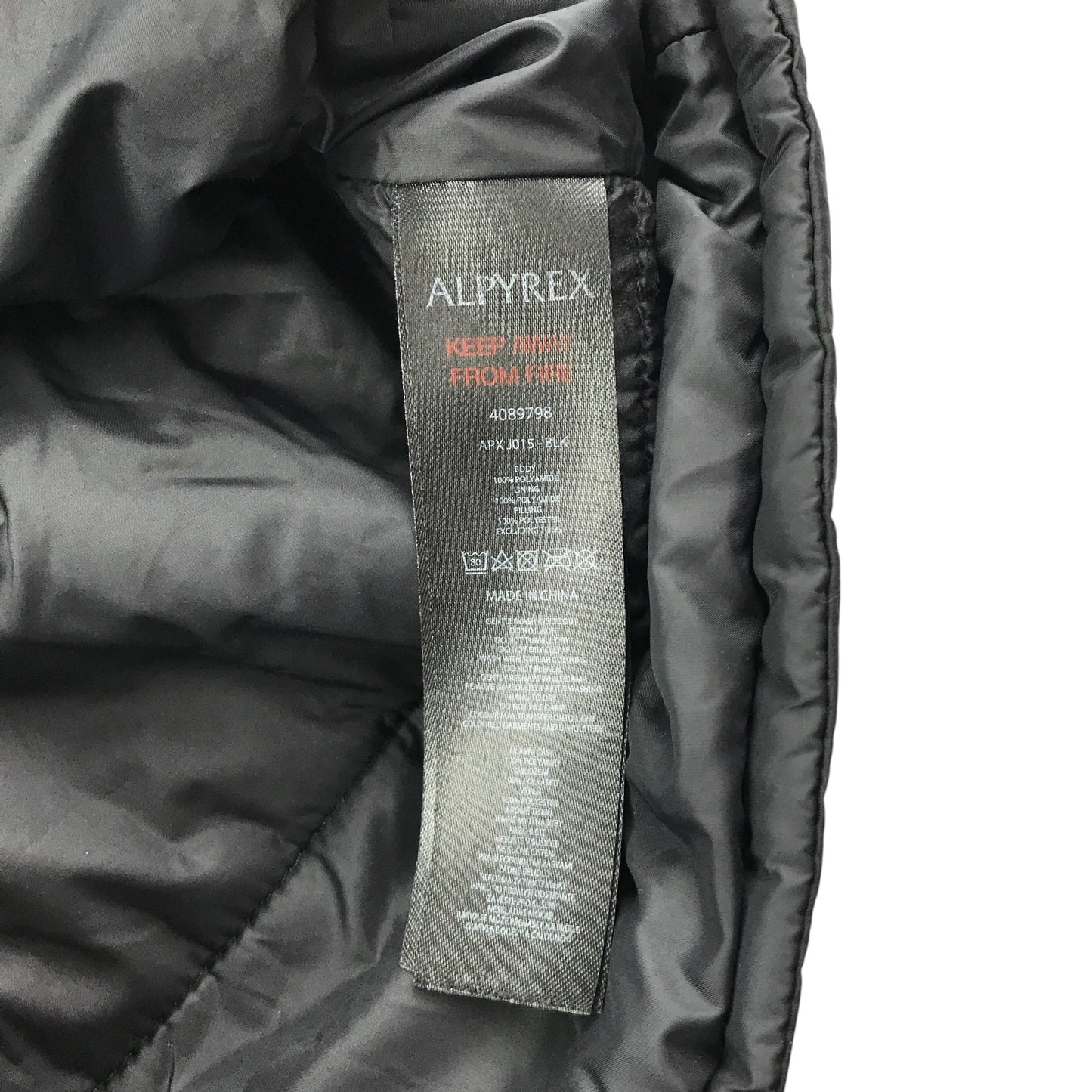 Alpyrex Light Jacket 14-16 years black plain full zipper