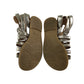 M&S sandal shoe size 13 junior silver straps and brown sole