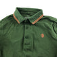 M&S polo shirt 7-8 years khaki with embroidered logo cotton