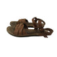 Next sandal shoe size 3 brown straps and sole interwoven design