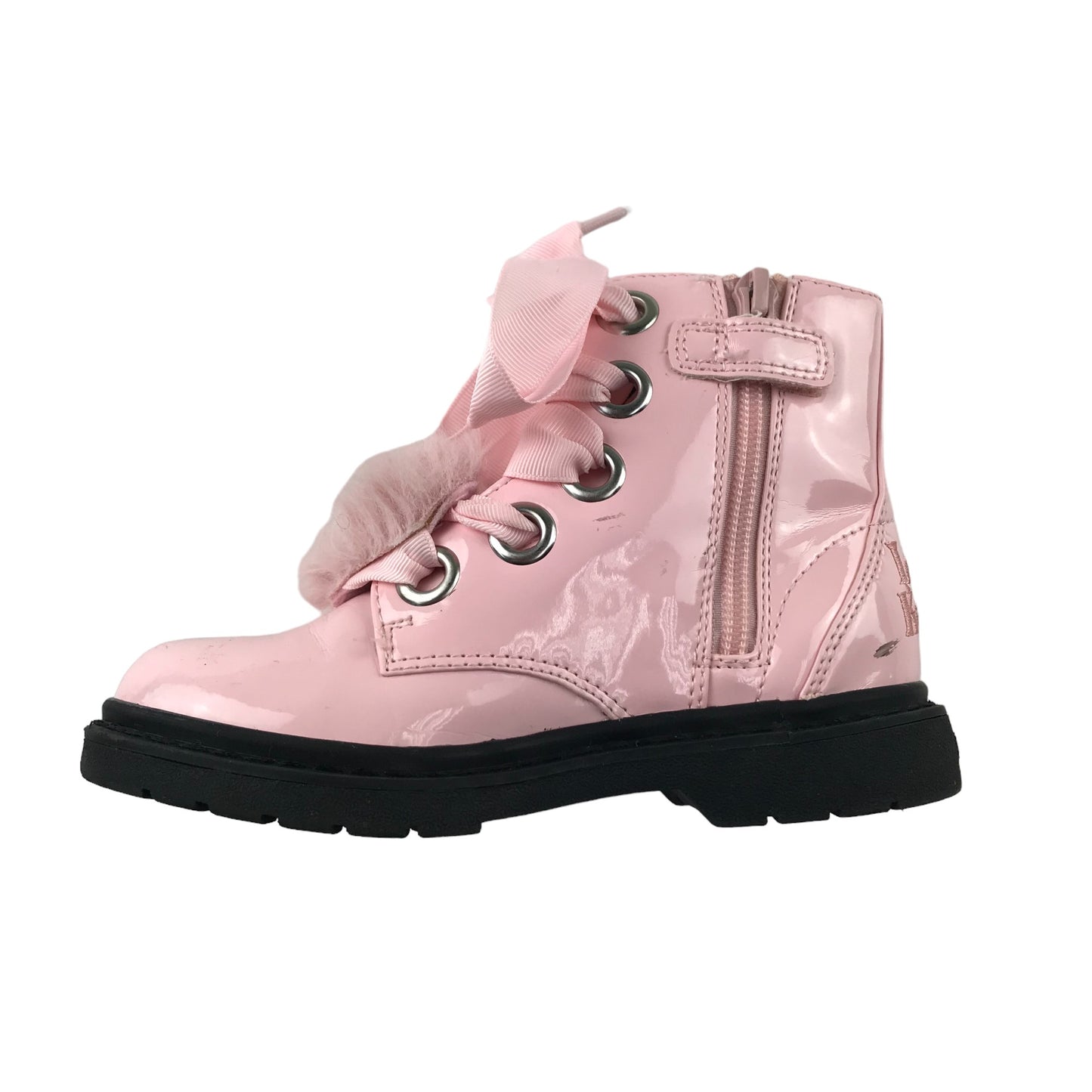 Lelli Kelly boots shoe size 10 junior light pink ankle boots with fluffy unicorn trinkets