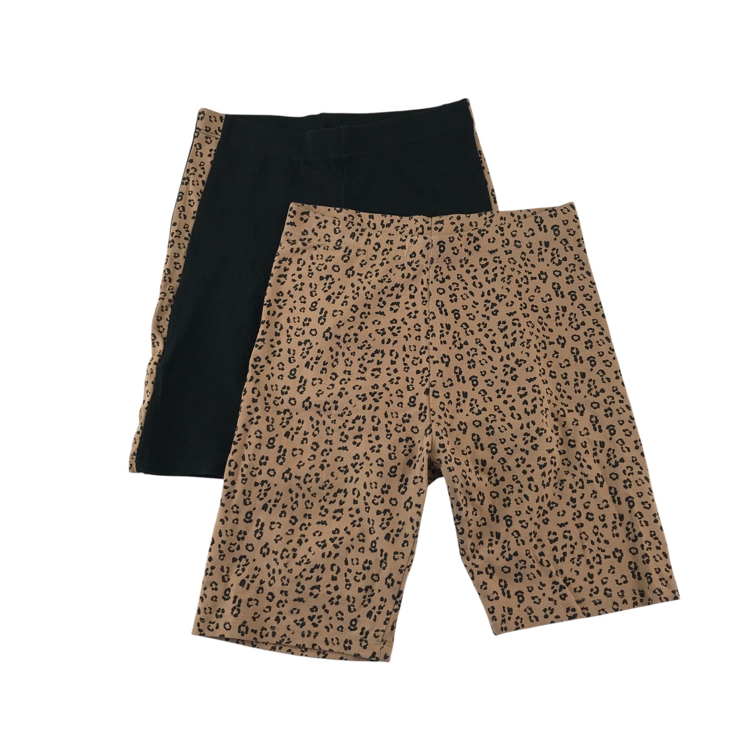 George leggings 8-9 years leopard black and brown cropped bundle