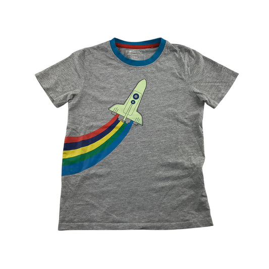 Mountain Warehouse t-shirt 7-8 years grey space rocket design print cotton