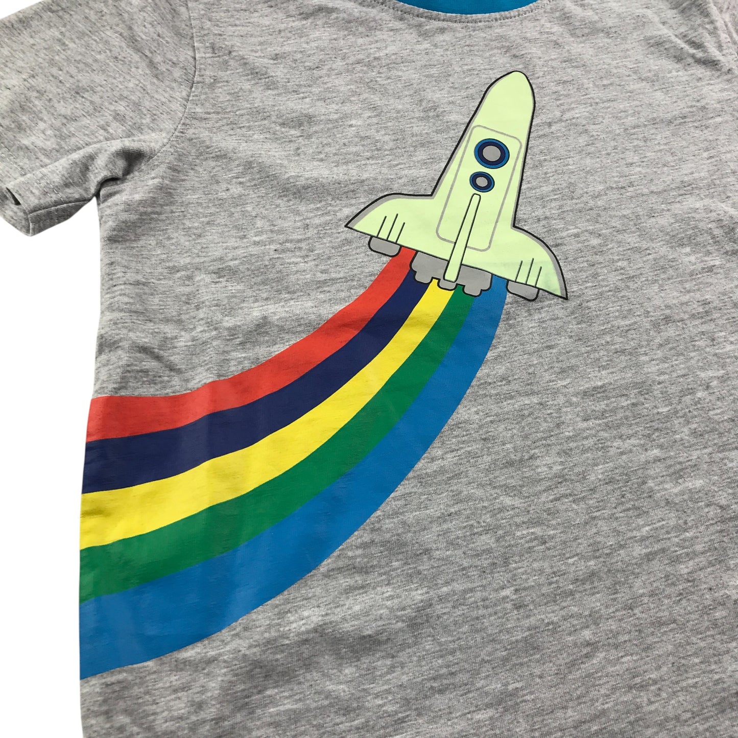 Mountain Warehouse t-shirt 7-8 years grey space rocket design print cotton