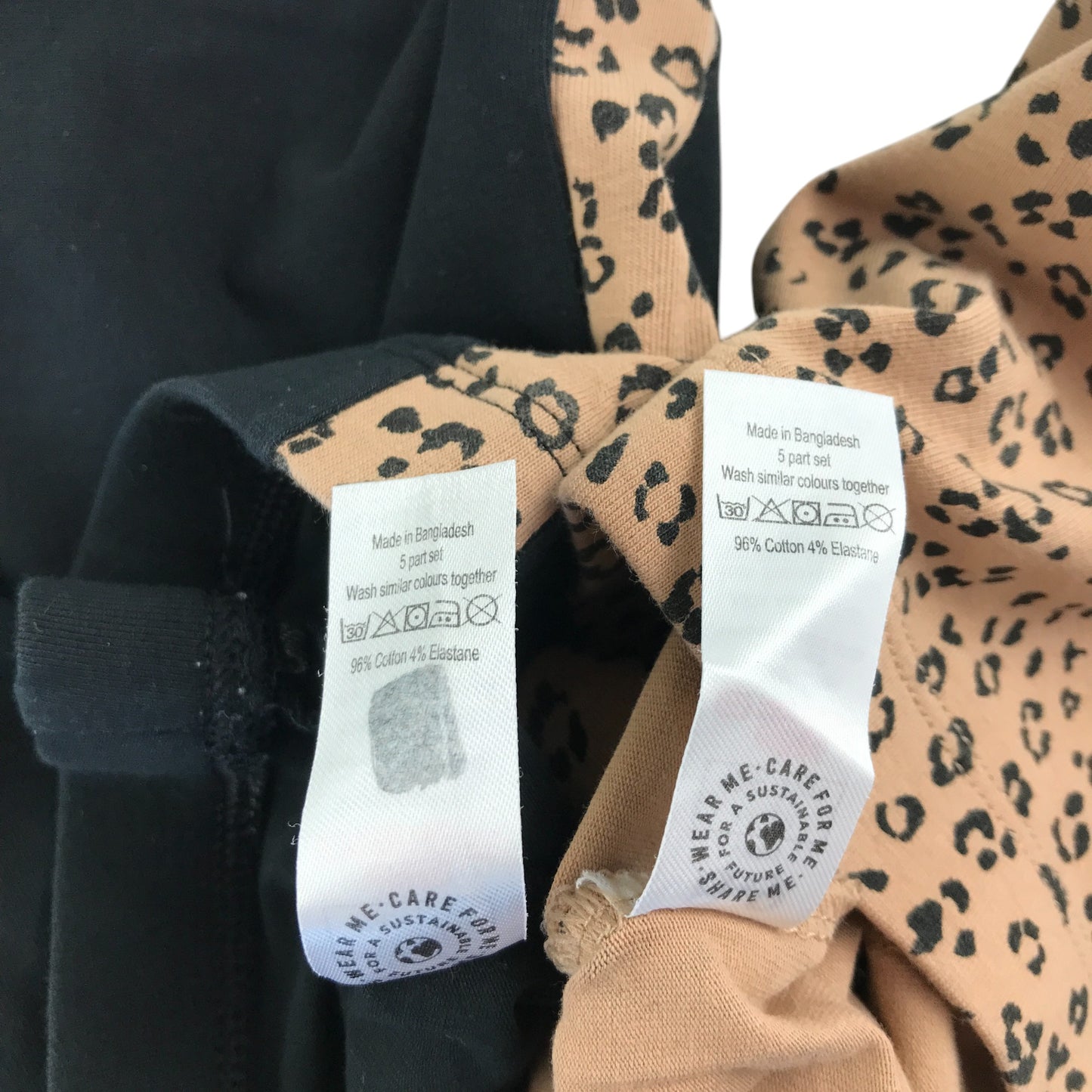 George leggings 8-9 years leopard black and brown cropped bundle