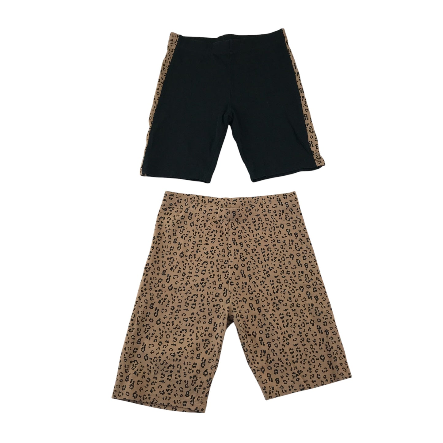 George leggings 8-9 years leopard black and brown cropped bundle