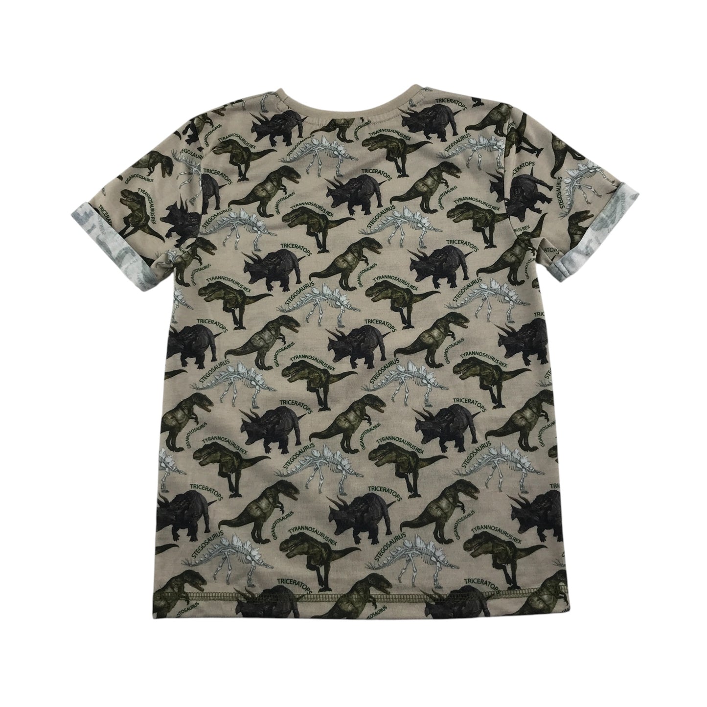 National History Museum t-shirt 7-8 years grey dinosaur design print
