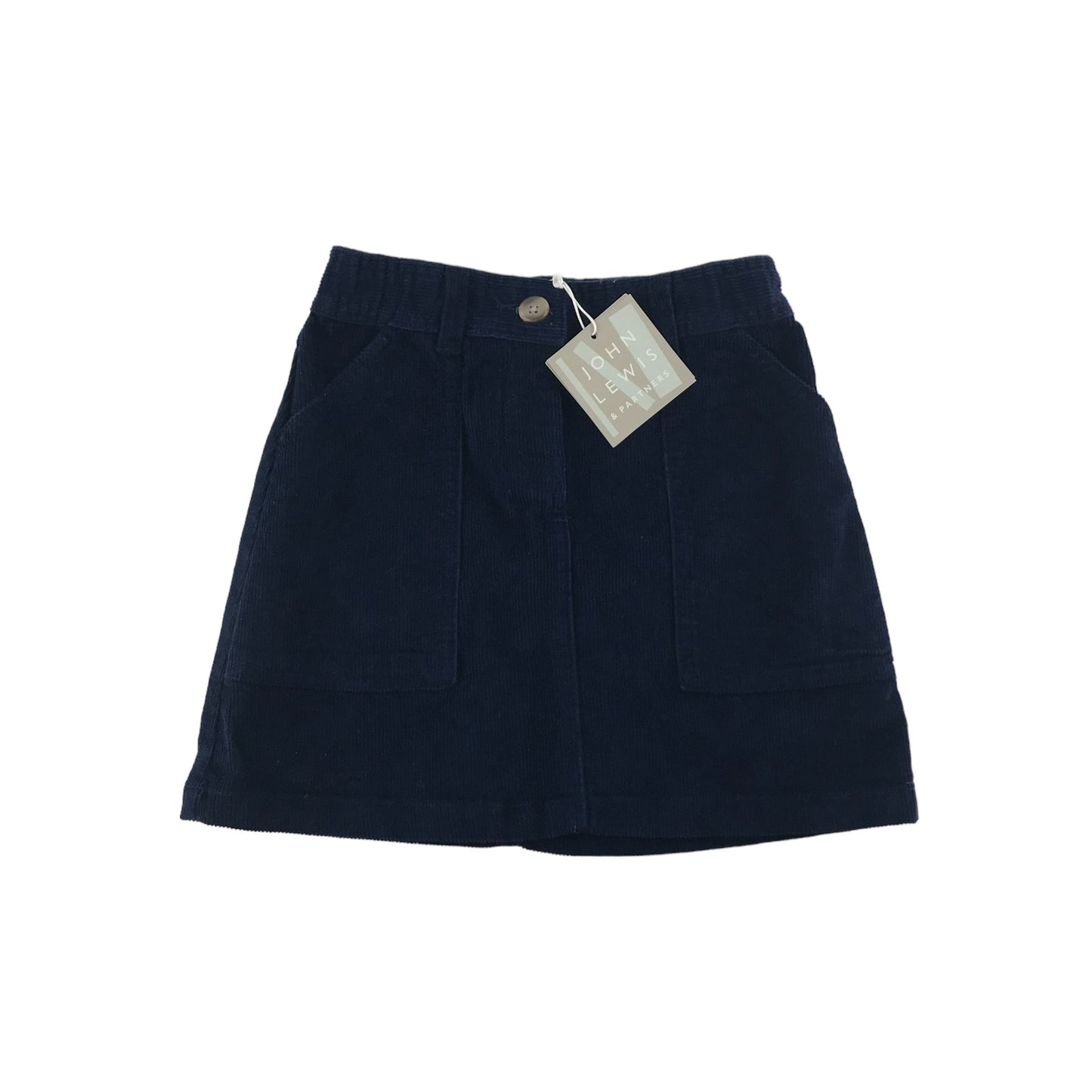 John Lewis Skirt Age 7 Navy Blue Corduroy