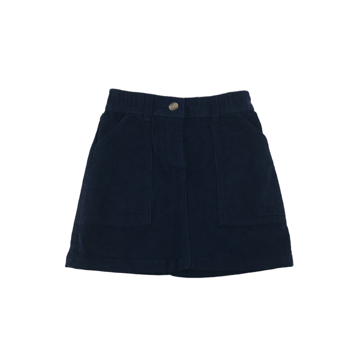 John Lewis Skirt Age 7 Navy Blue Corduroy