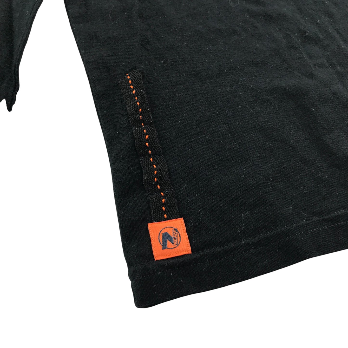 F&F t-shirt 7-8 years black Nerf long sleeve graphic print cotton