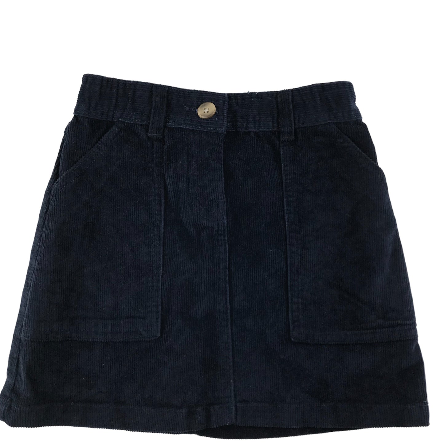 John Lewis Skirt Age 7 Navy Blue Corduroy