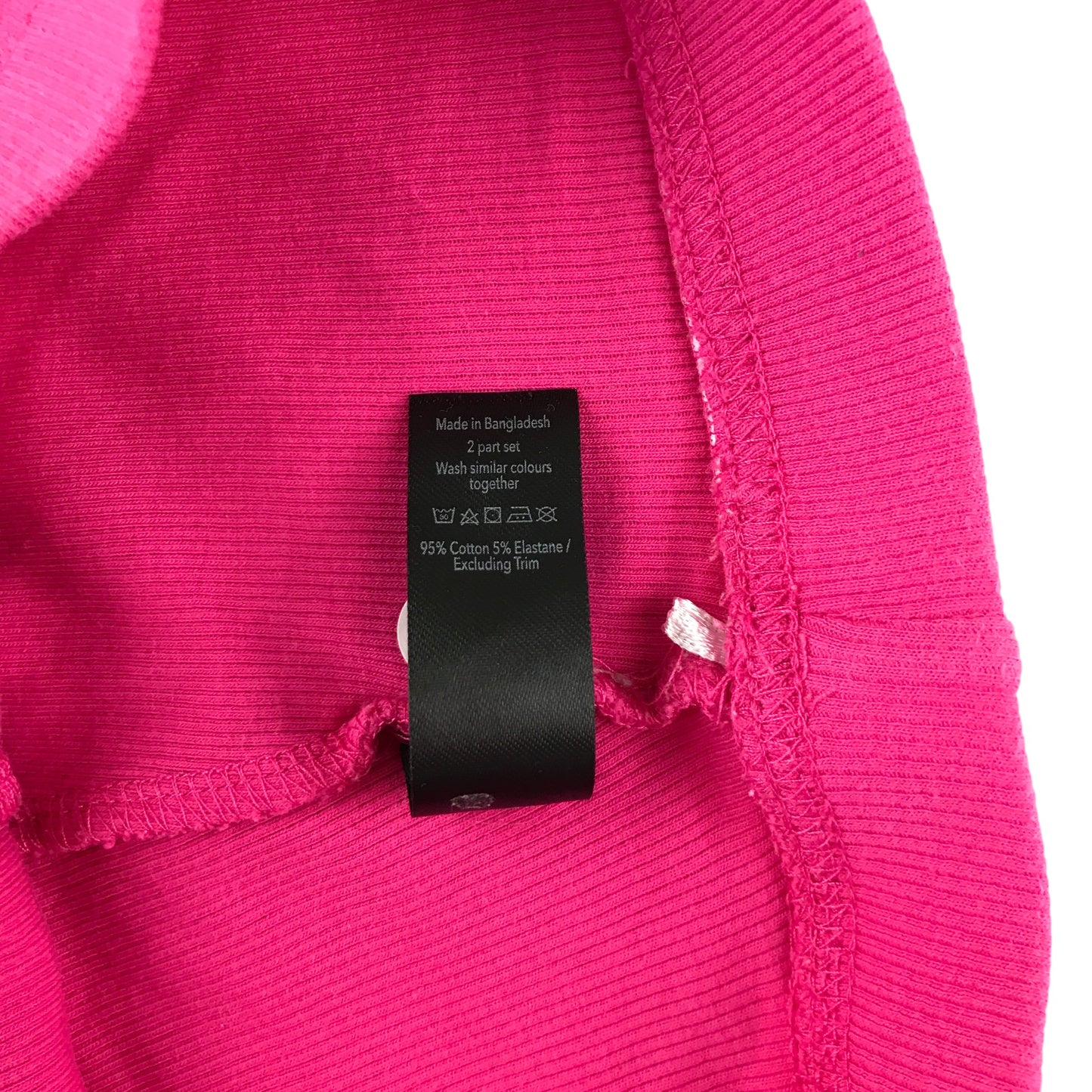 George leggings 8-9 years pink plain ribbed cropped