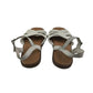 Next sandal shoe size 2 white straps and brown sole