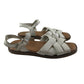 Next sandal shoe size 2 white straps and brown sole