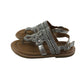 John Lewis sandal shoe size 12 junior silver gem detailing