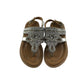 John Lewis sandal shoe size 12 junior silver gem detailing