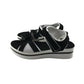 Sandal shoe size 9 black straps and while platform sole