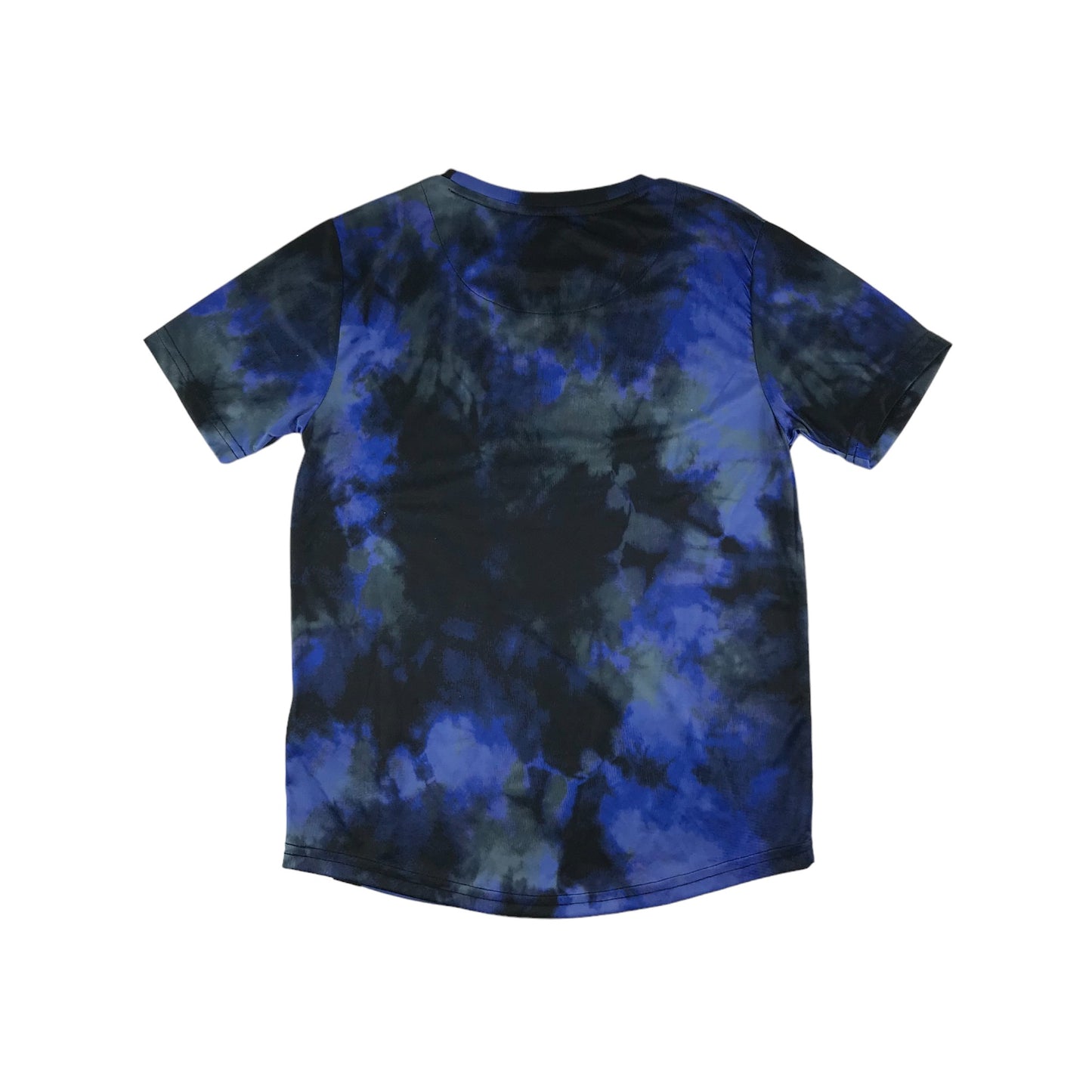 Sonneti Sports Top Age 12 Black and Blue Watercolour Print Pattern