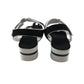 Sandal shoe size 9 black straps and while platform sole