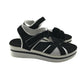Sandal shoe size 9 black straps and while platform sole