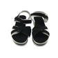 Sandal shoe size 9 black straps and while platform sole