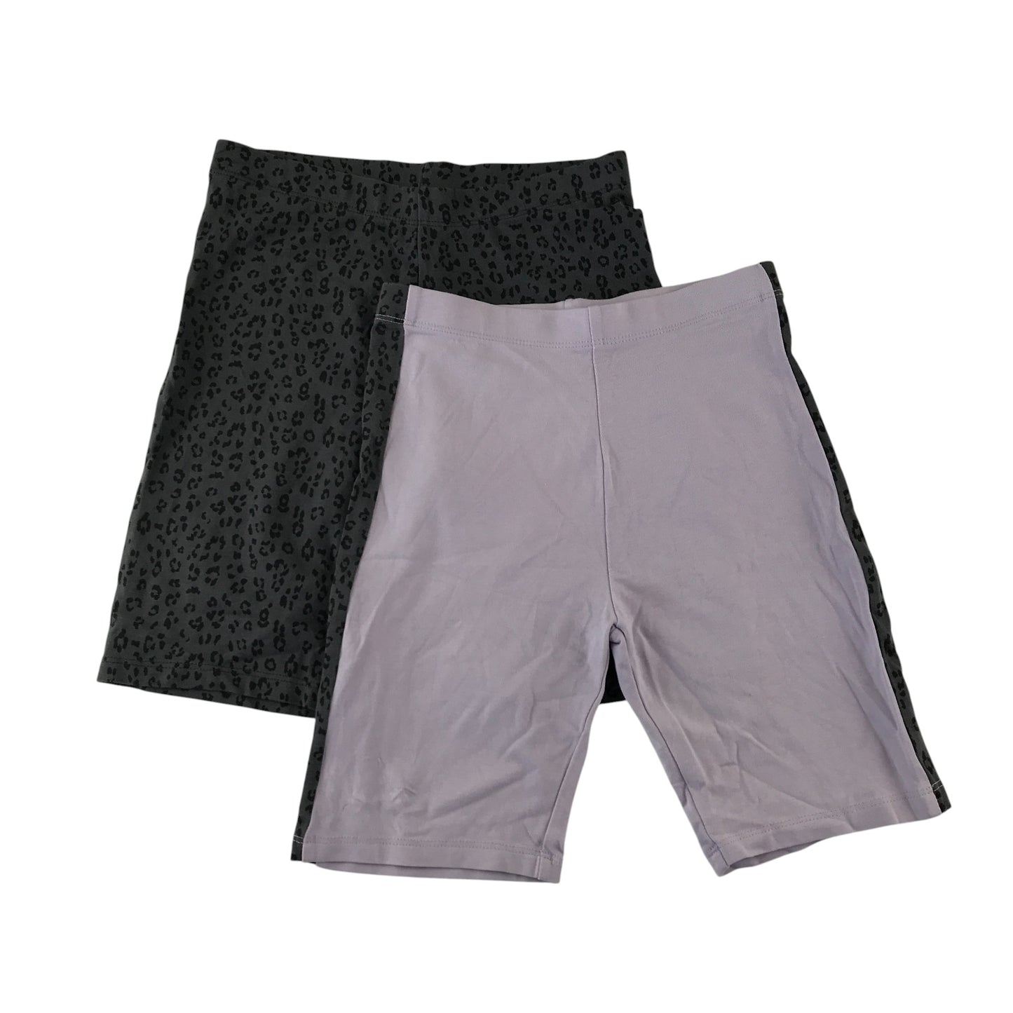 George leggings 8-9 years grey and lilac animal print cropped bundle