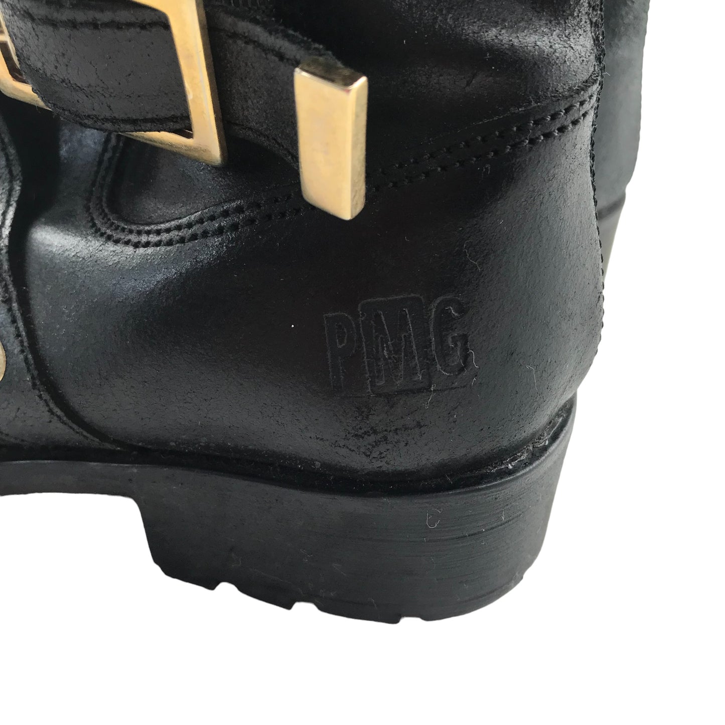 Primigi boots shoe size 5 black leather ankle boots with buckle details