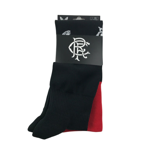 Castore Rangers FC Football Socks - Black with Red Cuff