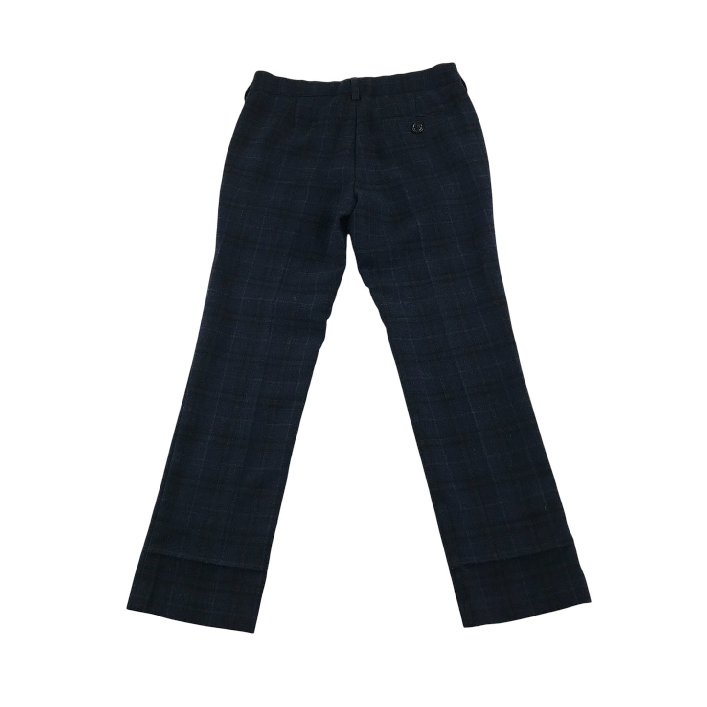 John Lewis trouser 6-7 years navy checked tartan adjustable waist