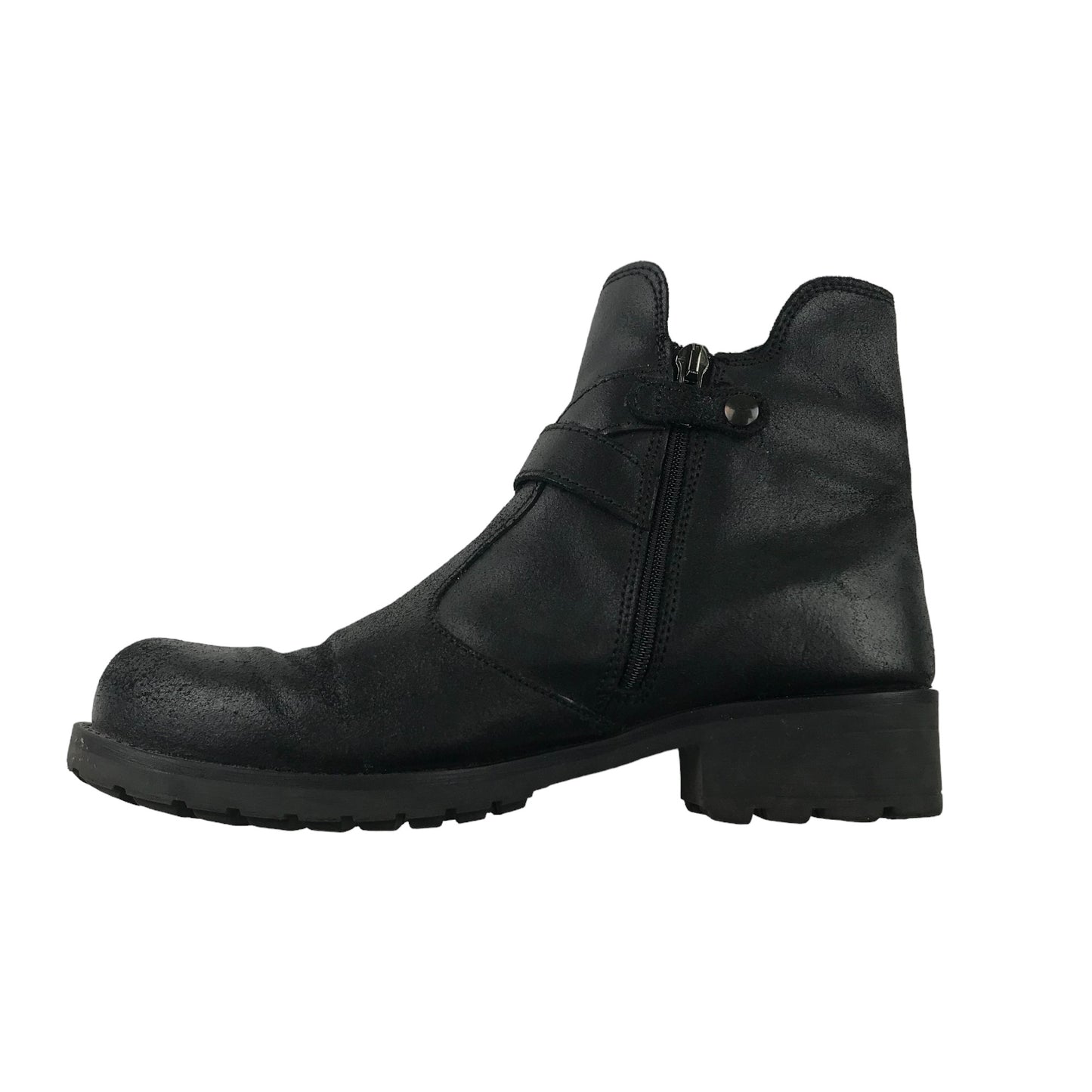 Primigi boots shoe size 5 black leather ankle boots with buckle details