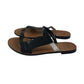 Zara Sandal shoe size 4 black straps and brown sole
